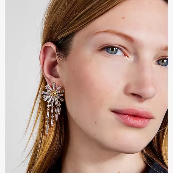 Sunny Goldtone & Cubic Zirconia Fringe Earrings - Picture 1 of 4